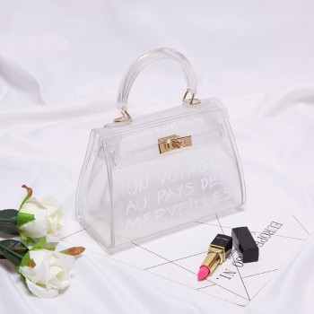 Clear Transparent PVC Shoulder Bags Women Candy Color Women Jelly Bags Purse Solid Color Handbags